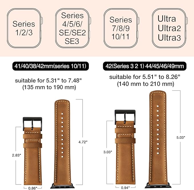SUNFWR Leather Bands Compatible - Image 5
