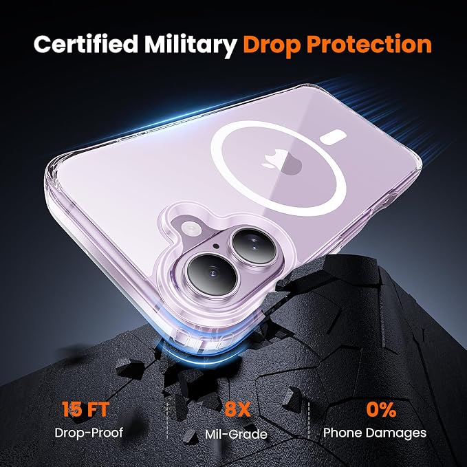 toushion 3 in 1 for iPhone 17 Case Clear, Fits MagSafe, Not Yellowing, Screen - Image 3