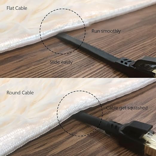 Jadaol Cat 8 Ethernet Cable 10 ft, 40Gbps 2000MHz Flat RJ45 S/FTP LAN Patch - Image 5