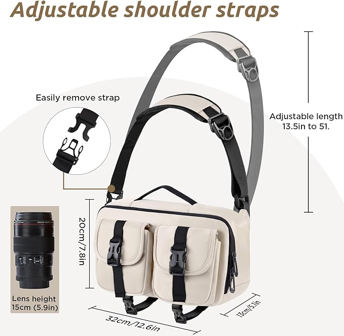 TAAOKA Camera Sling Bag, DSLR Camera Bag - Image 4