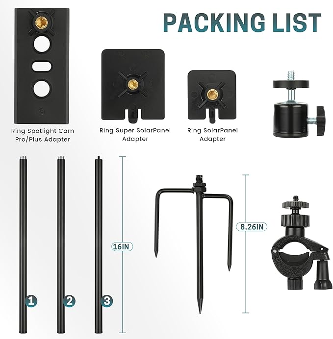 Camera Mount, 2-in-1 Pole Ground Stake Mount Stand - Image 6