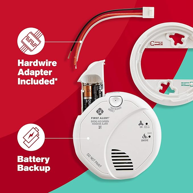 First Alert BRK SC7010B-6 Hardwired Smoke and Carbon Monoxide Detector - Image 5