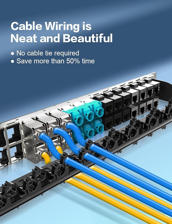 48Port Blank Keystone Patch Panel Rackmount&Wall Mount 1U 19-inch Network - Image 7