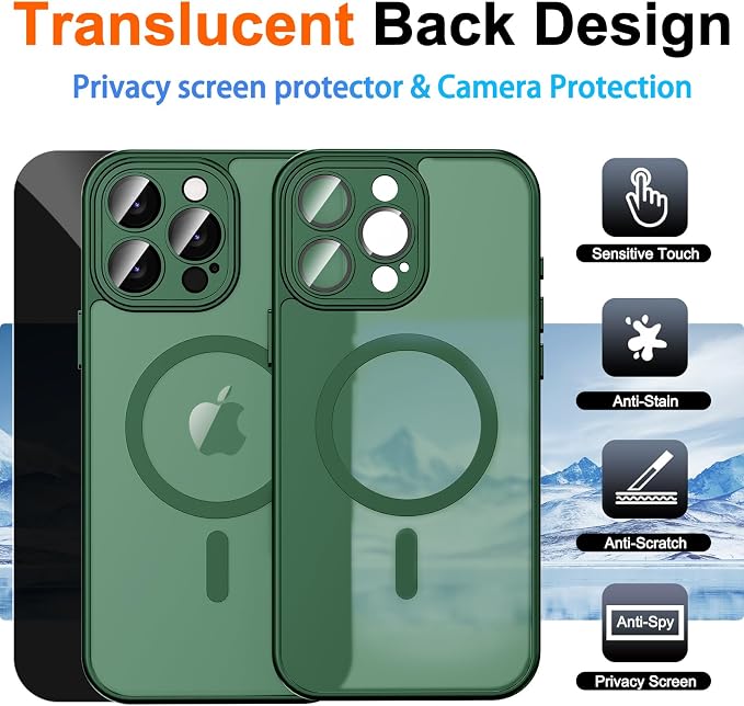 for iPhone 14 Pro Case with Privacy Screen Protector and Camera Protection - Image 2