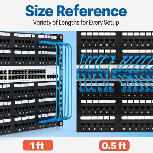 Everest Ultra Slim Cat6a Ethernet Patch Cables 15ft Blue - Image 7