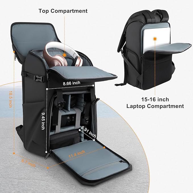 MOSISO Camera Backpack, DSLR/SLR/Mirrorless Camera Bag - Image 4