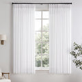 Memory Trained Pinch Pleated Curtains 63 Inches Long, Viral Linen Pinch Pleat by ANRODUO