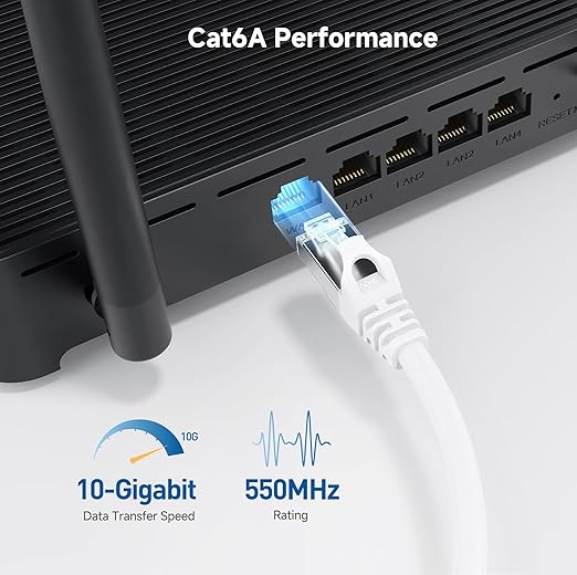 Cable Matters 10Gbps Snagless Long Shielded Cat 6A Ethernet Cable - 150ft - Image 3