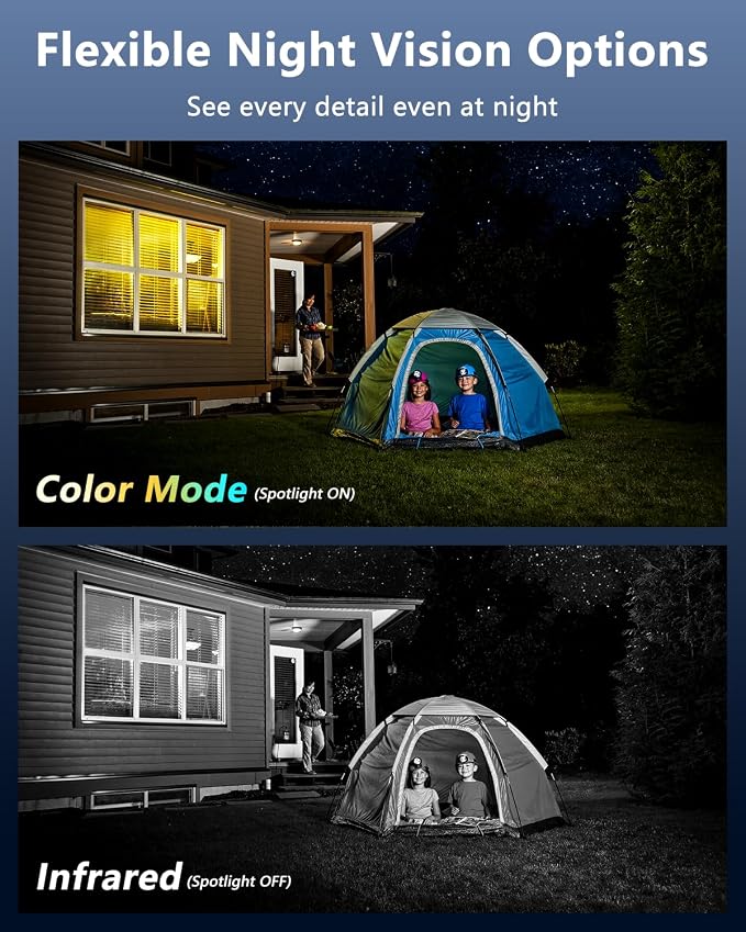 OOSSXX 2 Pack Outdoor WiFi Security Cameras 3MP, PTZ Pan Tilt - Image 7