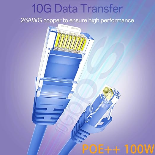 Cat 6 Ethernet Cable 0.5FT 10Pack, Cat6 Ethernet Patch Cable 10Gbps, High-Speed - Image 2