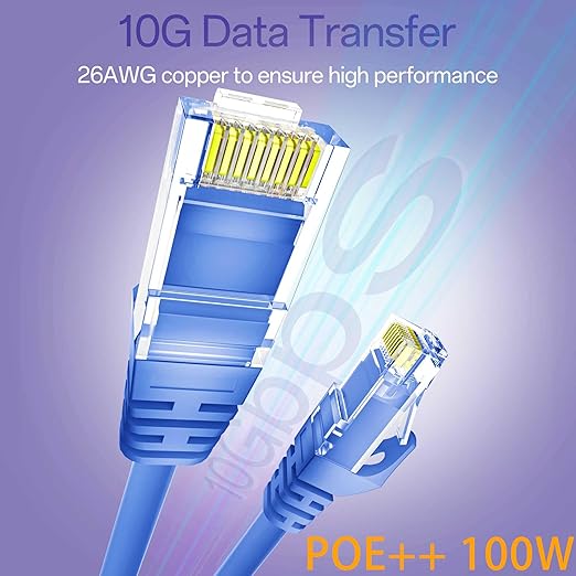 Cat 6 Ethernet Cable 10FT 10Pack, Cat6 Ethernet Patch Cable 10Gbps, High-Speed - Image 2
