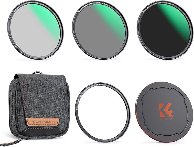 K&F CONCEPT 52mm Magnetic CPL+ND8+ND64+Magnetic Basic Ring+Lens Cap Camera Lens by KFCONCEPT