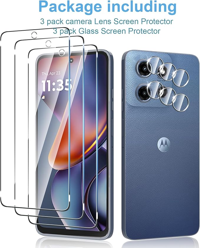 Anoowkoa 3 Pack for Moto G 2025 Screen Protector + Moto G 5G 2025 Camera Lens - Image 2