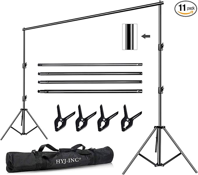 HYJ-INC 12ft x 10ft Photo Video Studio Heavy Duty Adjustable Photography Muslin by HYJ-INC
