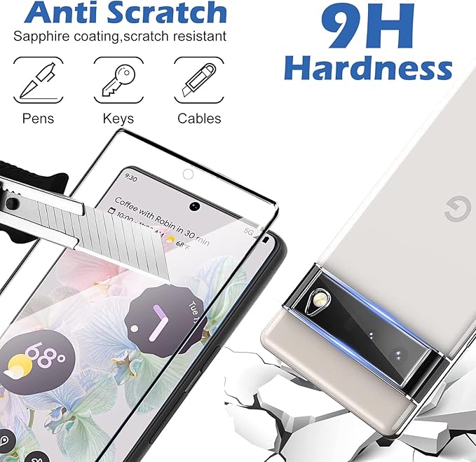 for Google Pixel 6 Pro Screen Protector, 9H Tempered Glass, Ultrasonic - Image 5