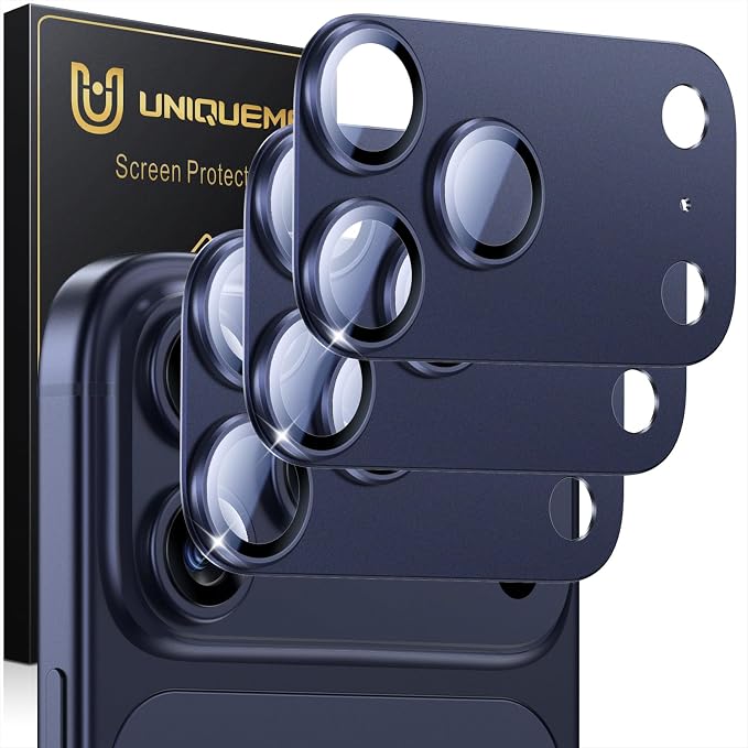 UniqueMe for 3 Pack iPhone 17 Pro Max Camera Lens Protector by UniqueMe