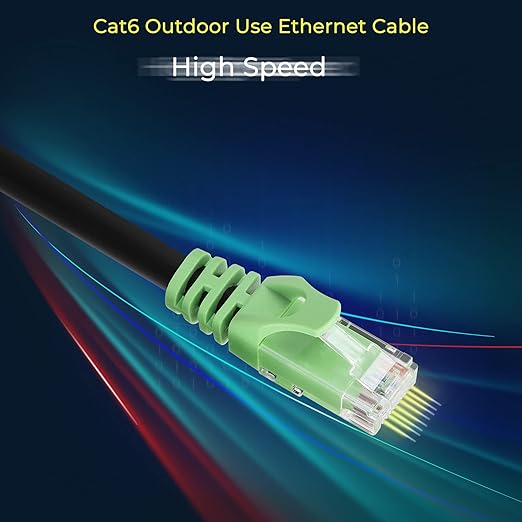 Rapink Cat6 Outdoor Ethernet Cable 200 ft, Ethernet Cable UV Resistant - Image 3