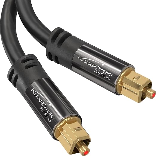 TOSLINK – Optical Audio Cable – 75ft – Designed in Germany – Fiber Optic Cable by Kabeldirekt