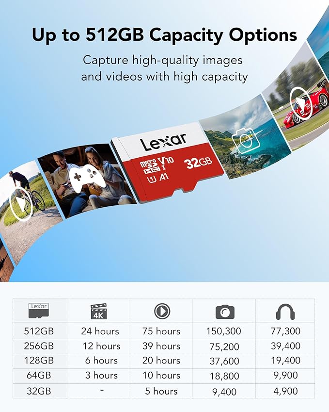 Lexar E-Series 32GB Micro SD Card, microSDHC UHS-I Flash Memory Card - Image 4
