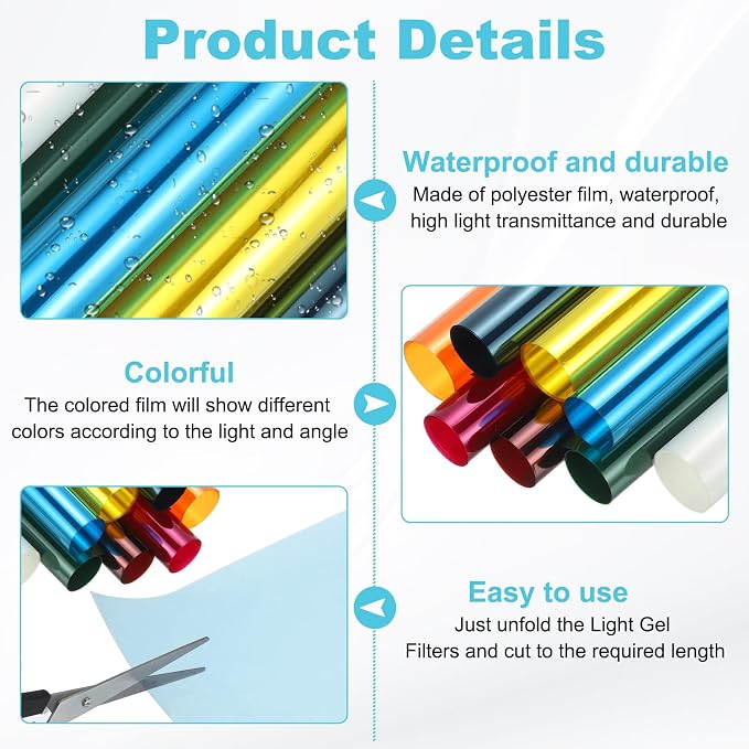 MECCANIXITY Lighting Gel Filter 39.4x39.4 Inch Yellow Color Correction Sheet - Image 3