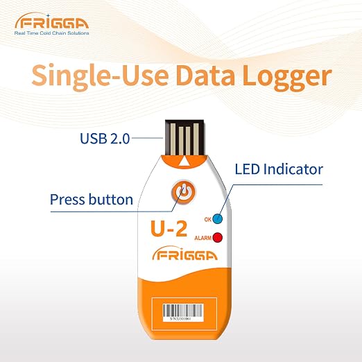 Frigga 5 Pack 100 Days USB Temperature Data Logger Single Use Temperature - Image 6