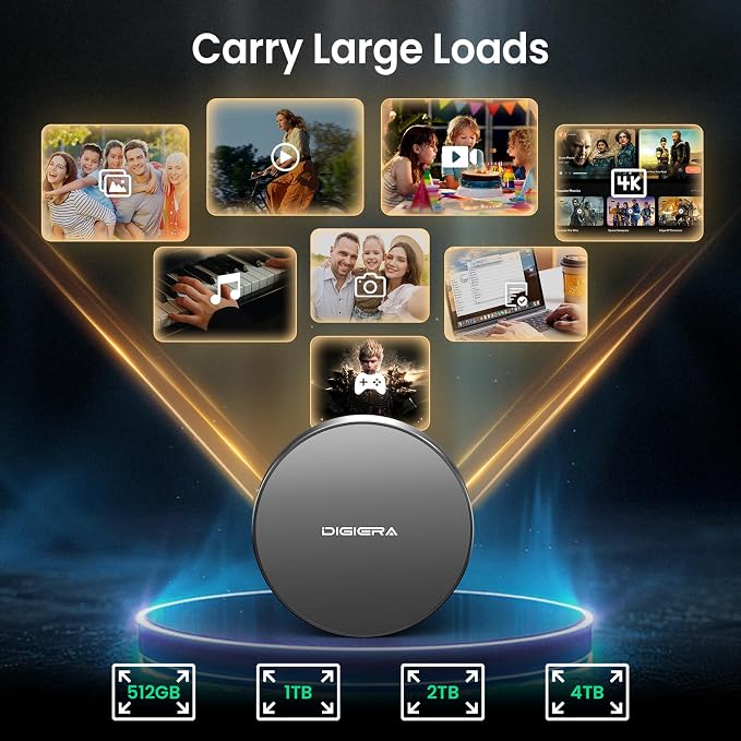DIGIERA 1TB Magnetic Portable SSD, External Solid State Drives - Image 6