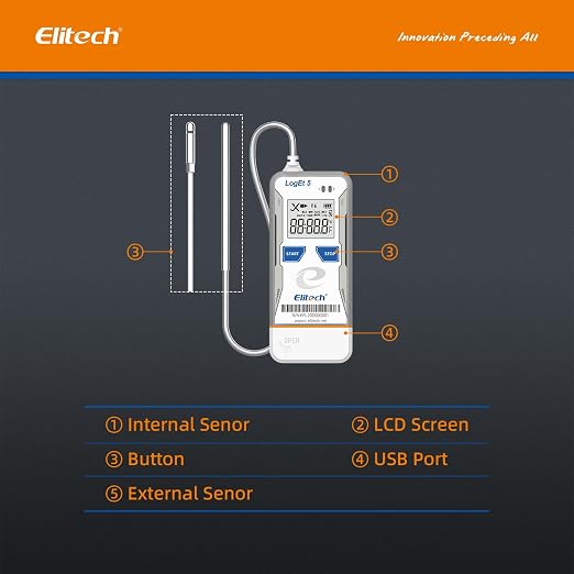 Elitech USB Digital Data Logger Temperature Humidity External Probe Reusable - Image 7