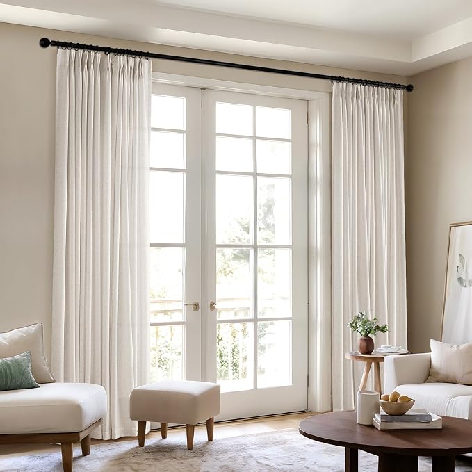 Memory Trained Pinch Pleated Curtains 92 Inches Long, Viral Linen Pinch Pleat - Image 8