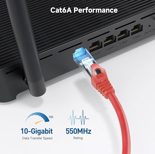 Cable Matters 10Gbps Snagless Shielded Cat 6A Ethernet Cable - 7ft - Image 4