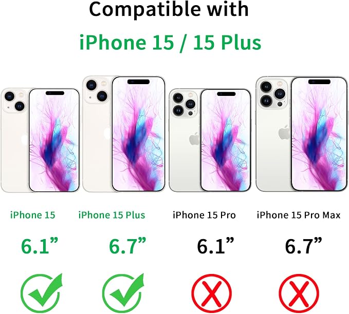for iPhone 15 and 15 Plus Camera Lens Protector, Anti-Scratch Lens Cover 9H - Image 2