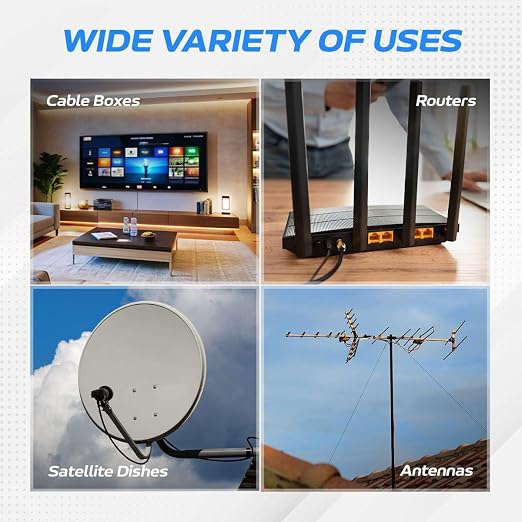 Cables Direct Online Coaxial Cable 50FT Black Coax RG6 Male F Type Extension - Image 5