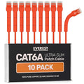 Everest Ultra Slim Cat6a Ethernet Patch Cables 1.5ft Orange by EverestMediaSolutions
