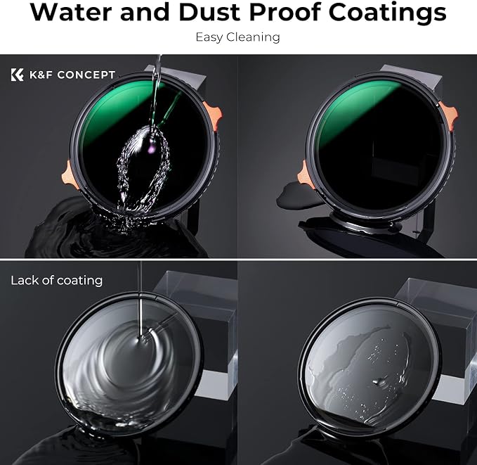 K&F CONCEPT 49mm ND4-64 ND Lens Filter Variable & CPL Polarizers Filter 2-in-1 - Image 7
