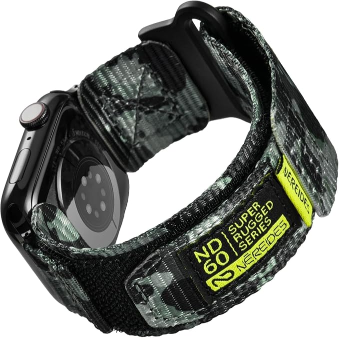 Nereides Compatible with Apple Watch Band Ultra 3/2/1, Nylon Sports Strap with by NEREIDES