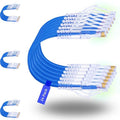 Rapink 24 Pack Cat6a Ethernet Patch Cables 0.5ft Blue, Supports 10G, Data Center by Rapink