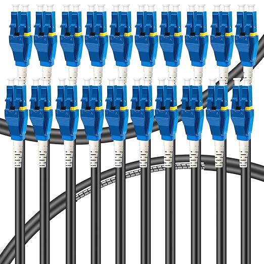 20-Pack - 2m Uniboot LC to LC Armored Fiber Patch Cable, Singlemode 9/125um by Bangun