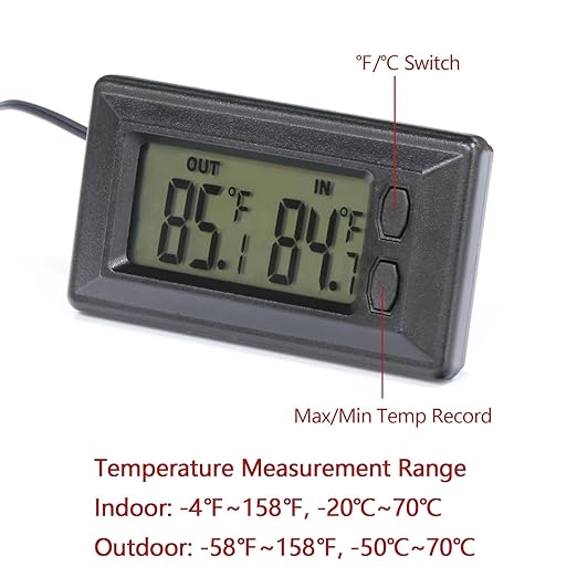 Smart Digital Car Thermometer for Interior & Exterior Use, Dual Display - Image 7