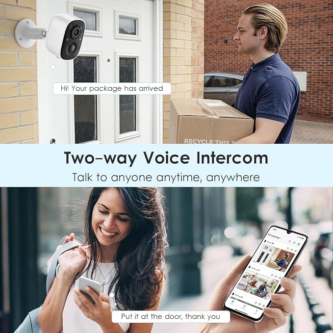GMK Security Cameras Wireless Outdoor, 2K Battery Powered Cameras - Image 5