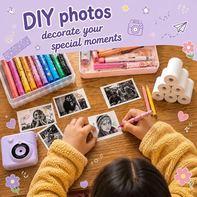 18 Rolls Kids Camera Instant Print Paper Refill-Popikcal Thermal Printer Camera - Image 5