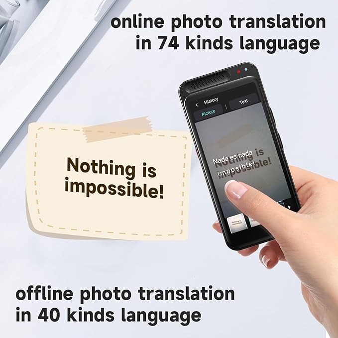 Language Translator Device No WiFi Needed, 150+ Languages Translation in Real - Image 4