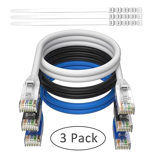 Adoreen Cat 6 Ethernet Cable 0.6 Ft-3 Pack, High Speed Short Patch Cables - Image 6