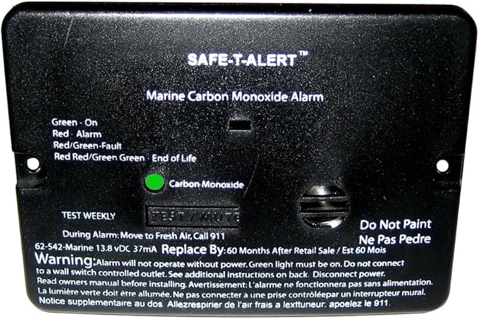 Safe-T-Alert 62 Series Carbon Monoxide Alarm - 12V - 62-542-Marine - Flush by SafeTAlert