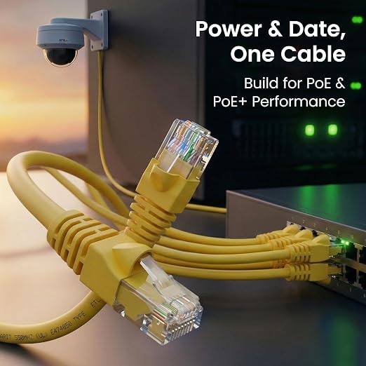 GEARit Cat 6 Ethernet Patch Cables 2 ft Yellow, High Speed 24AWG 10Gbps RJ45 - Image 7