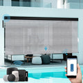 SmartWings Motorized Sun Shades Outdoor Patio Smart Blinds Remote Control Roll by SmartWings