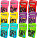 12 Pack Small Calculator Bulk: 8 Digit Hand Held Basic Calculator Solar Battery by Qneiaym