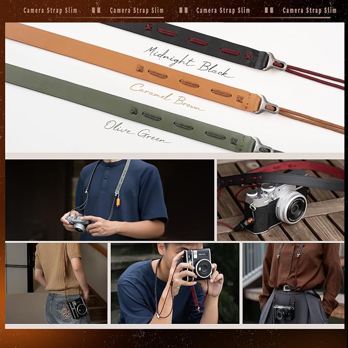PGYTECH Camera Shoulder Strap Slim Vintage Style, Adjustable 32.2-53.5in Quick - Image 8