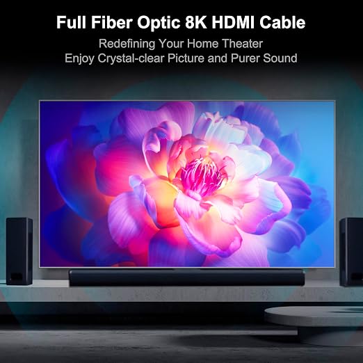 RUIPRO 8K Detachable Full Fiber Optic Armored HDMI 2.1 Cable 20FT, Ultra High - Image 8