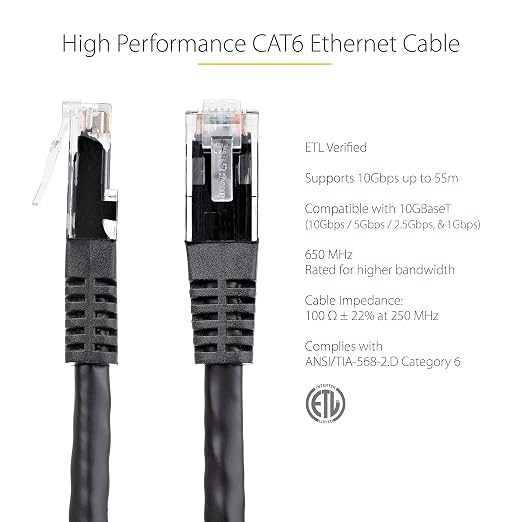 StarTech 1ft CAT6 Ethernet Cable - Image 2