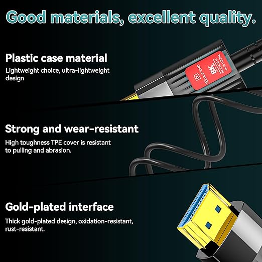 Fiber Optic HDMI Cable 40FT/12M, Long HDMI 2.1 Cable Support 48Gbps High Speed - Image 4