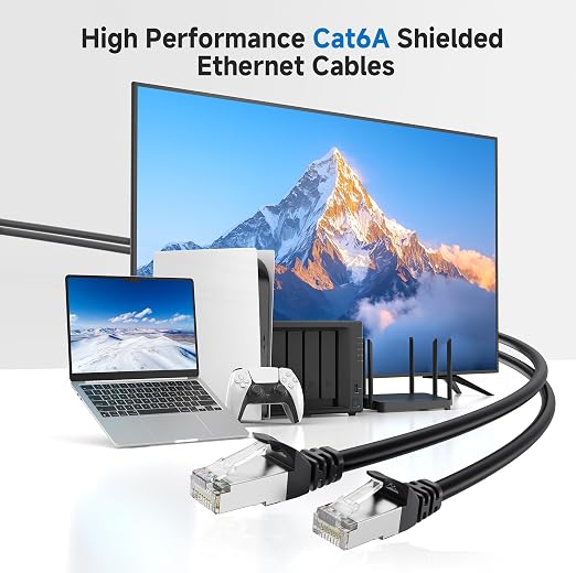 Cable Matters 10Gbps 10-Pack Snagless Short Shielded Cat 6A Ethernet Cable - 3ft - Image 2